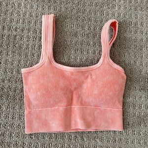 Zenana Outfitters Coral Ribbed Top